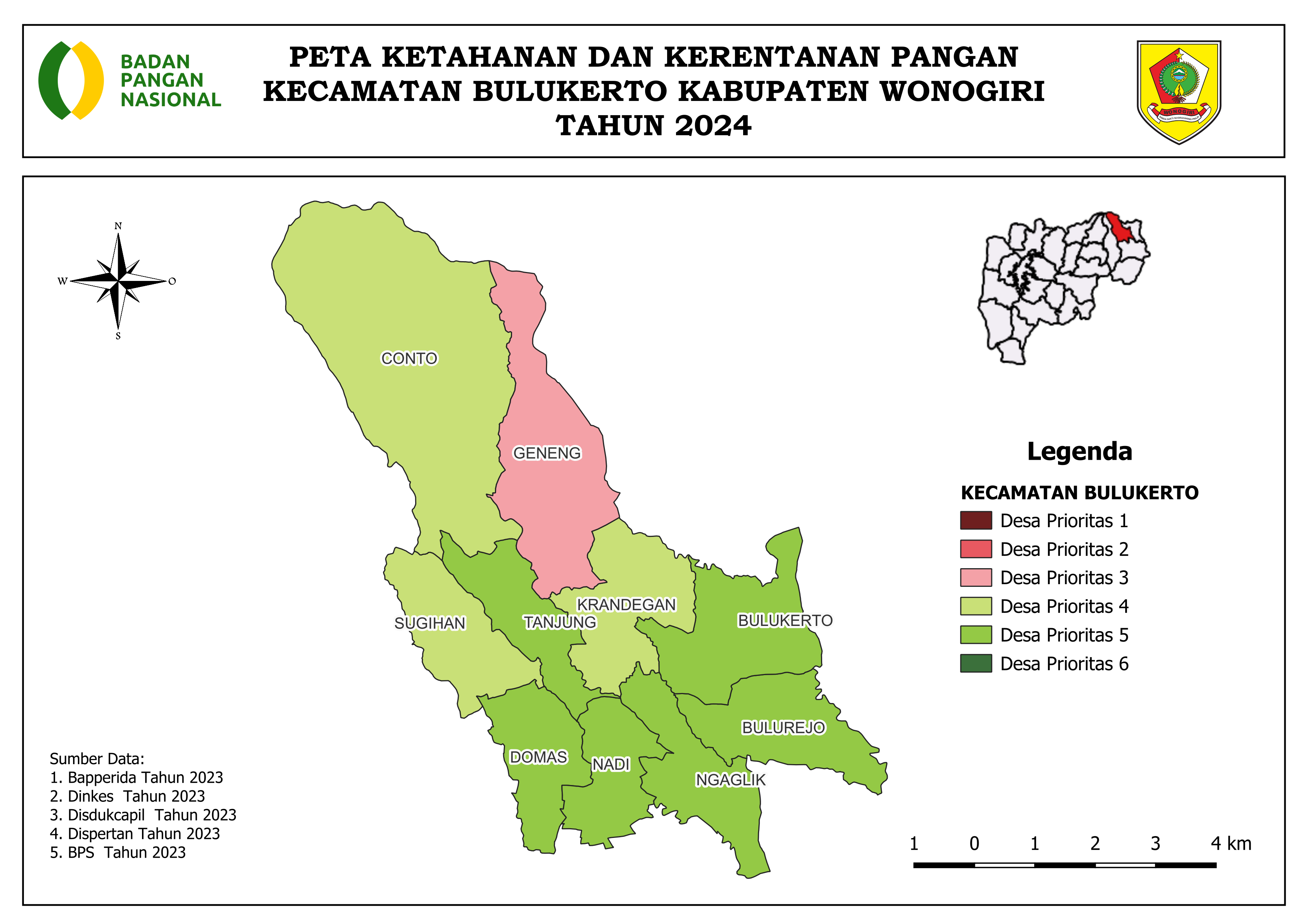 PETA KECAMATAN BULUKERTO TAHUN 2024