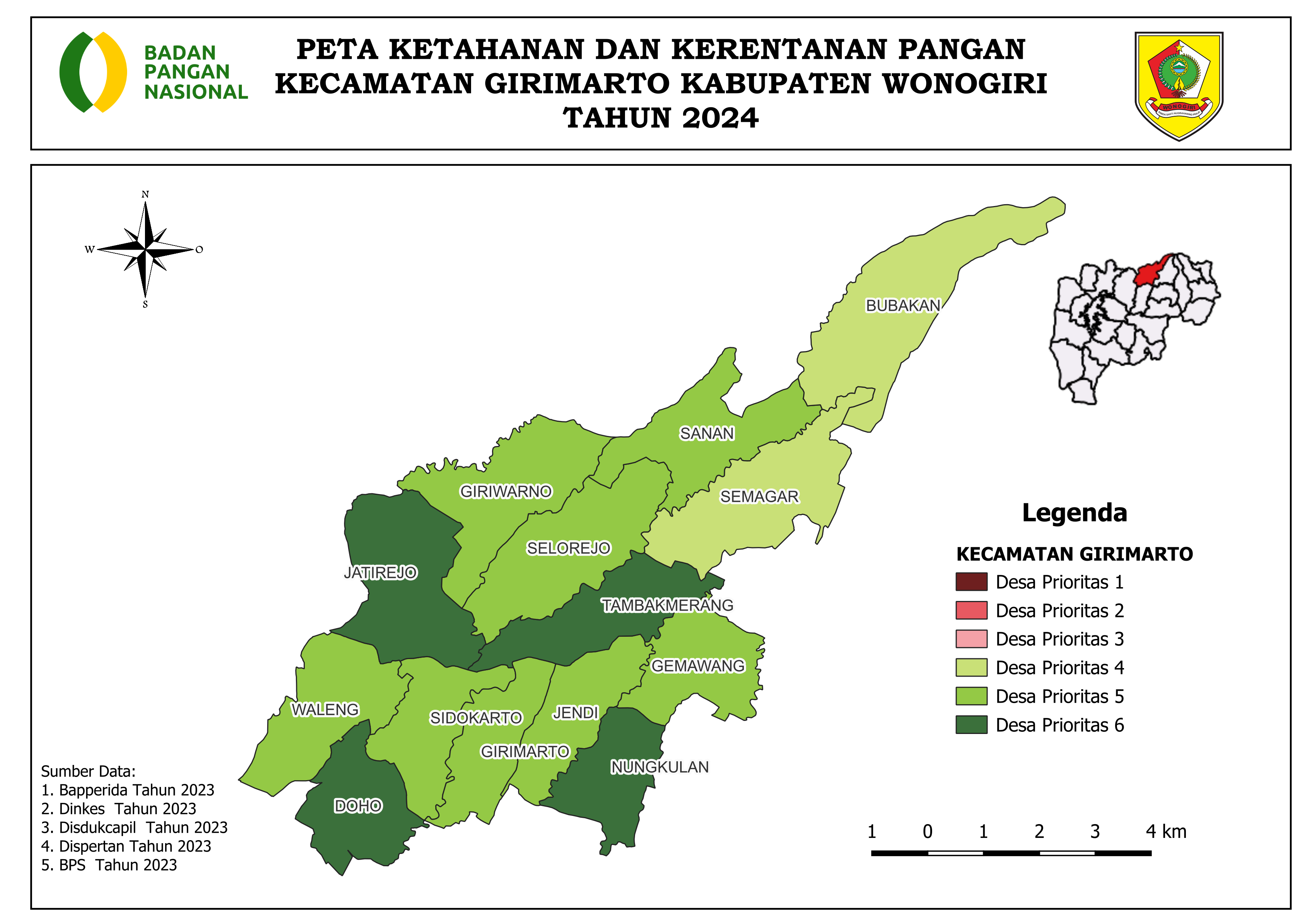 PETA KECAMATAN GIRIMARTO TAHUN 2024