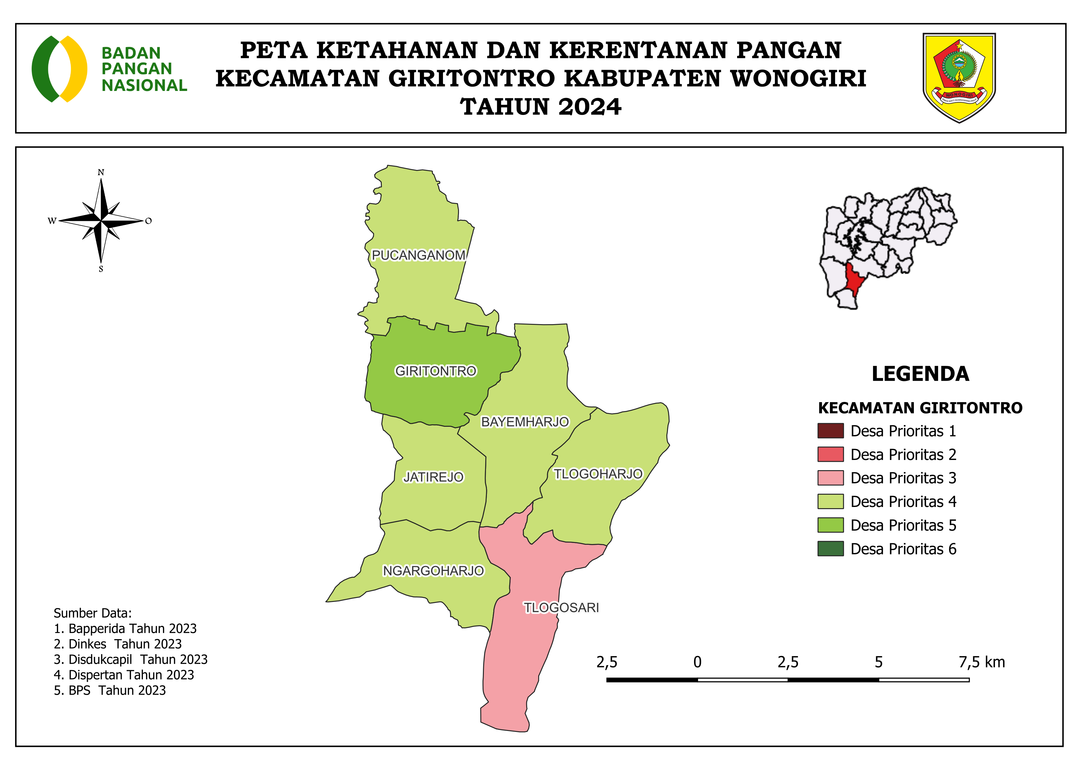 PETA KECAMATAN GIRITONTRO TAHUN 2024