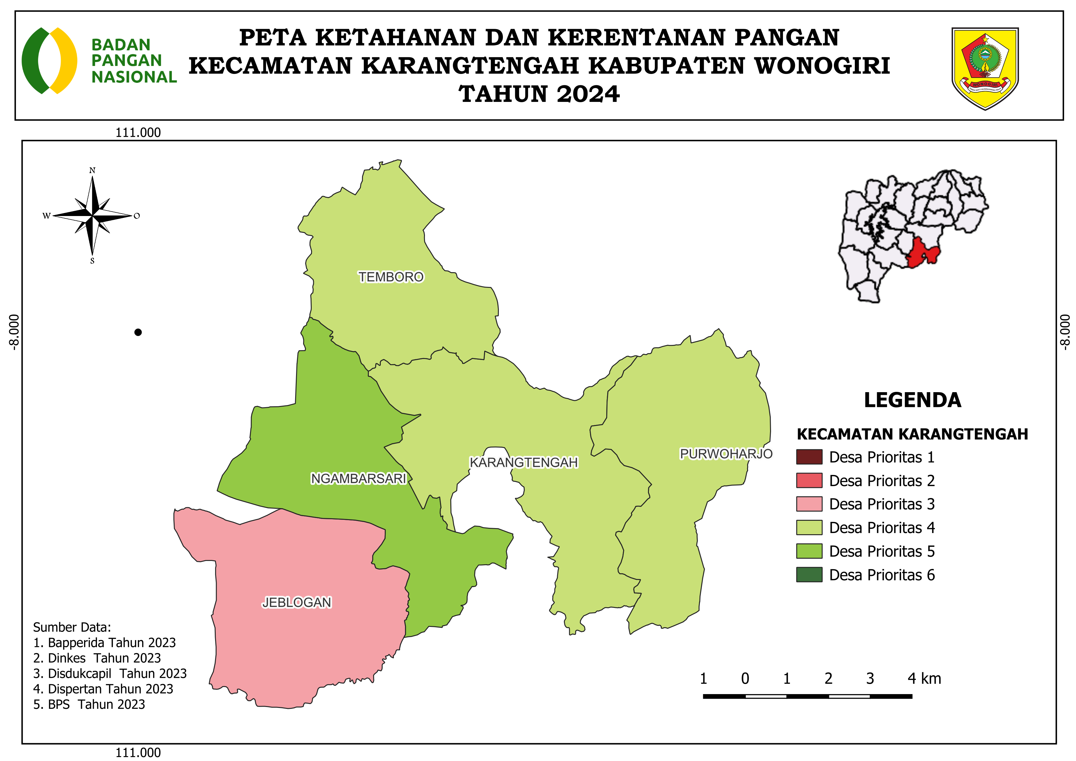 PETA KECAMATAN KARANGTENGAH TAHUN 2024