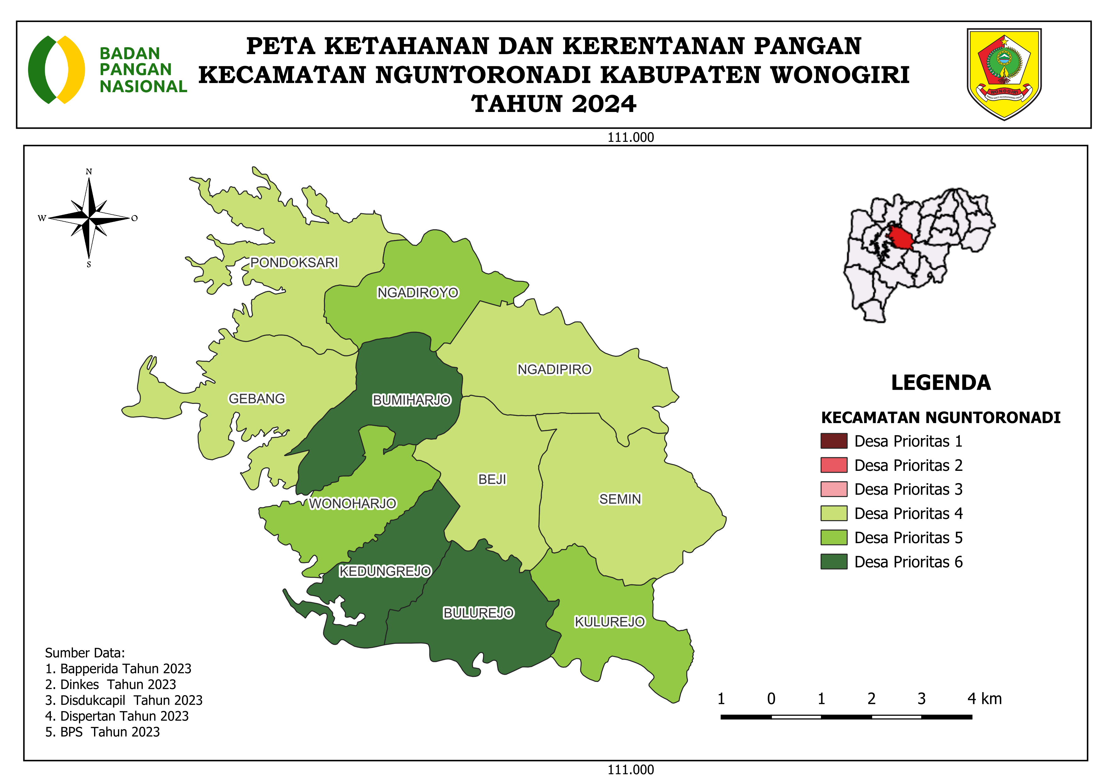 PETA KECAMATAN NGUNTORONADI TAHUN 2024