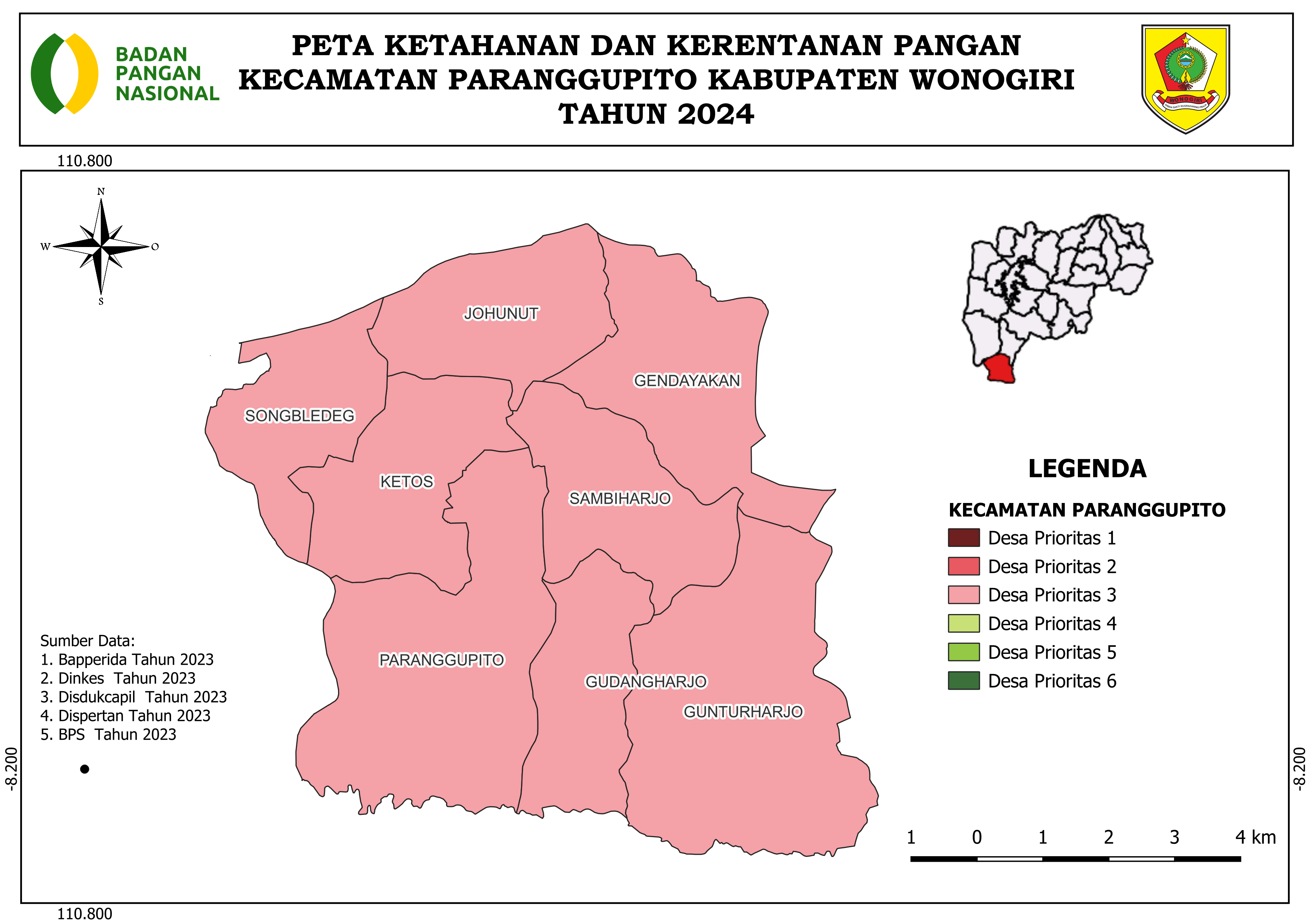PETA KECAMATAN PARANGGUPITO TAHUN 2024