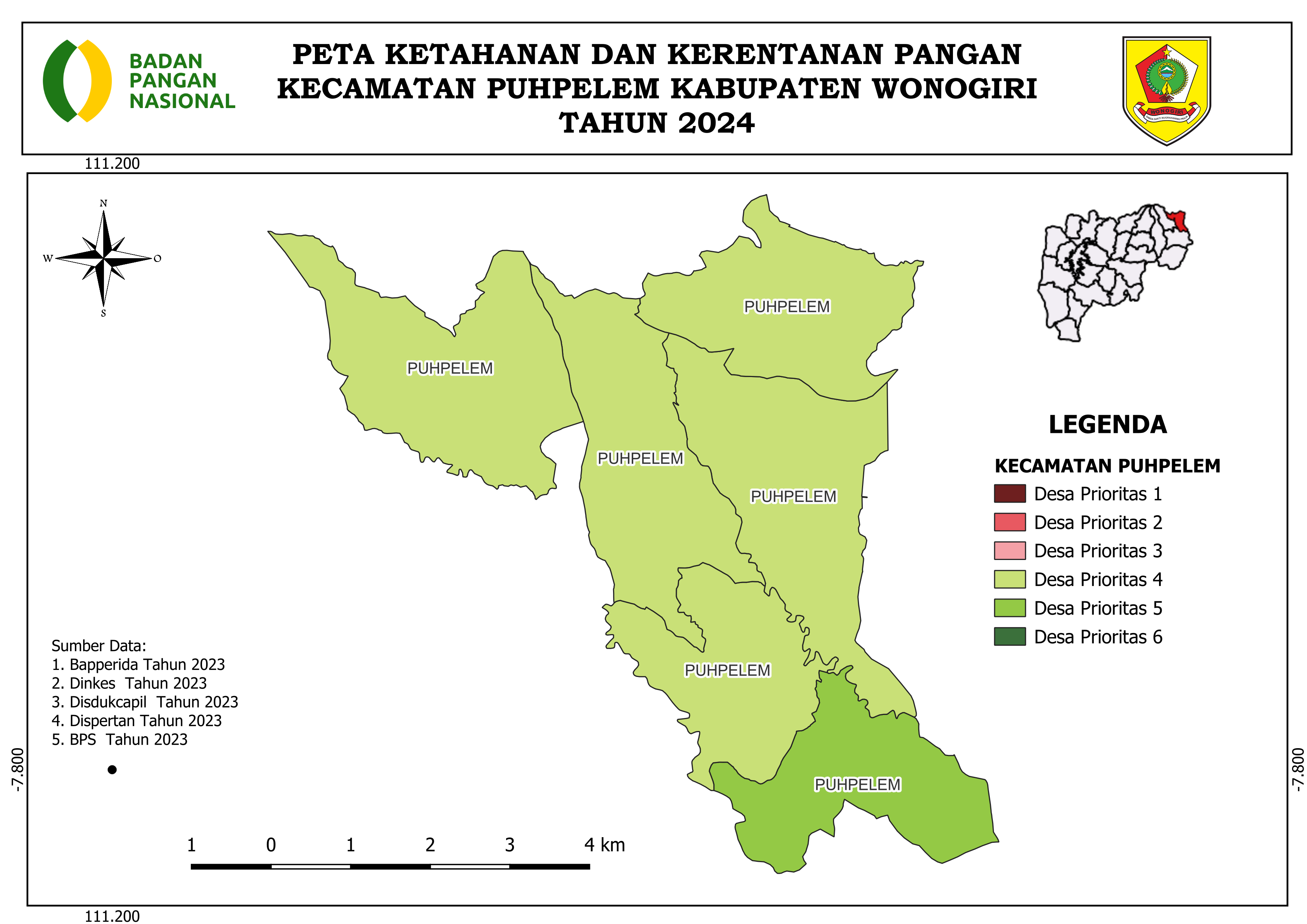 PETA KECAMATAN PUHPELEM TAHUN 2024