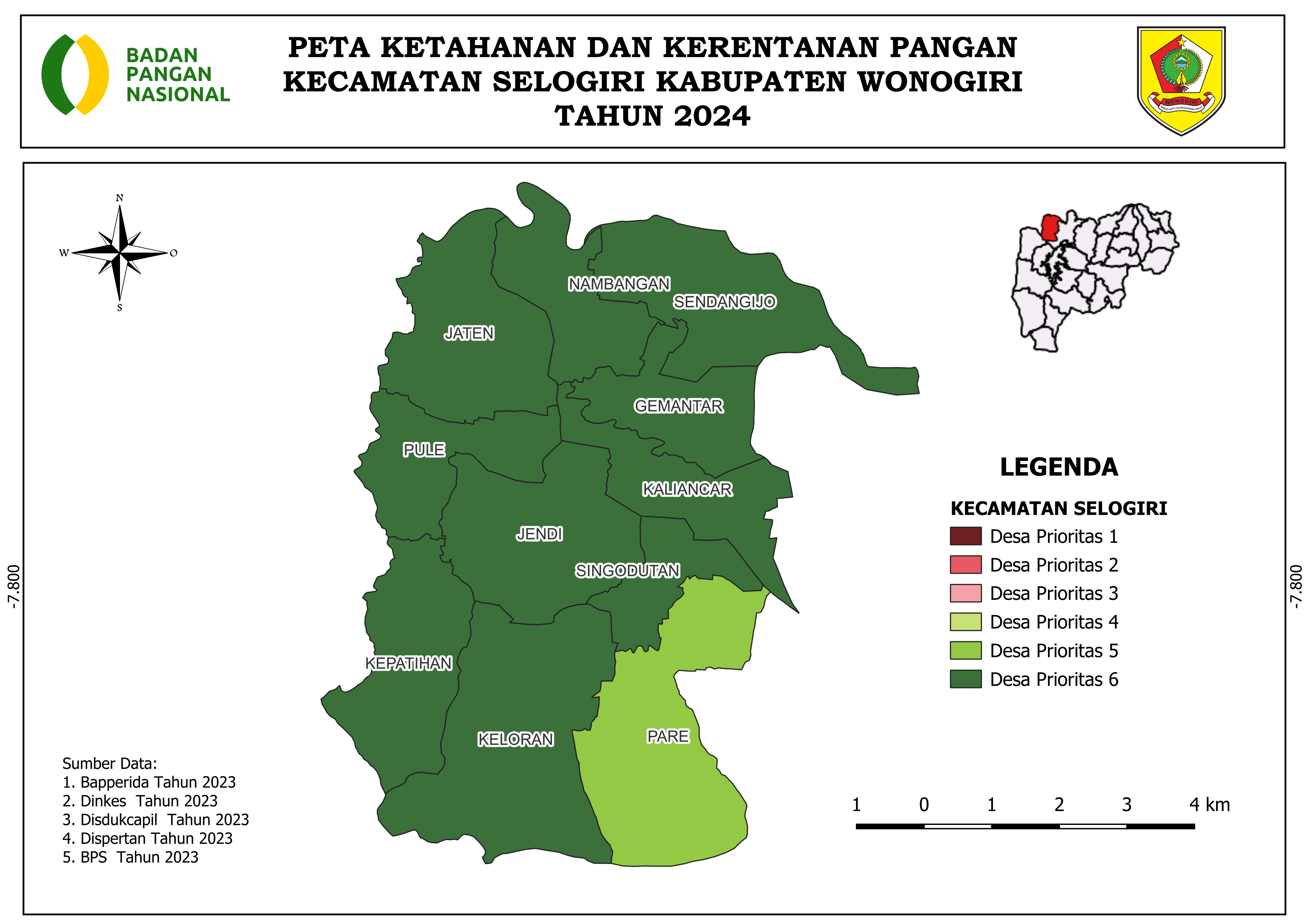 PETA KECAMATAN SELOGIRI TAHUN 2024