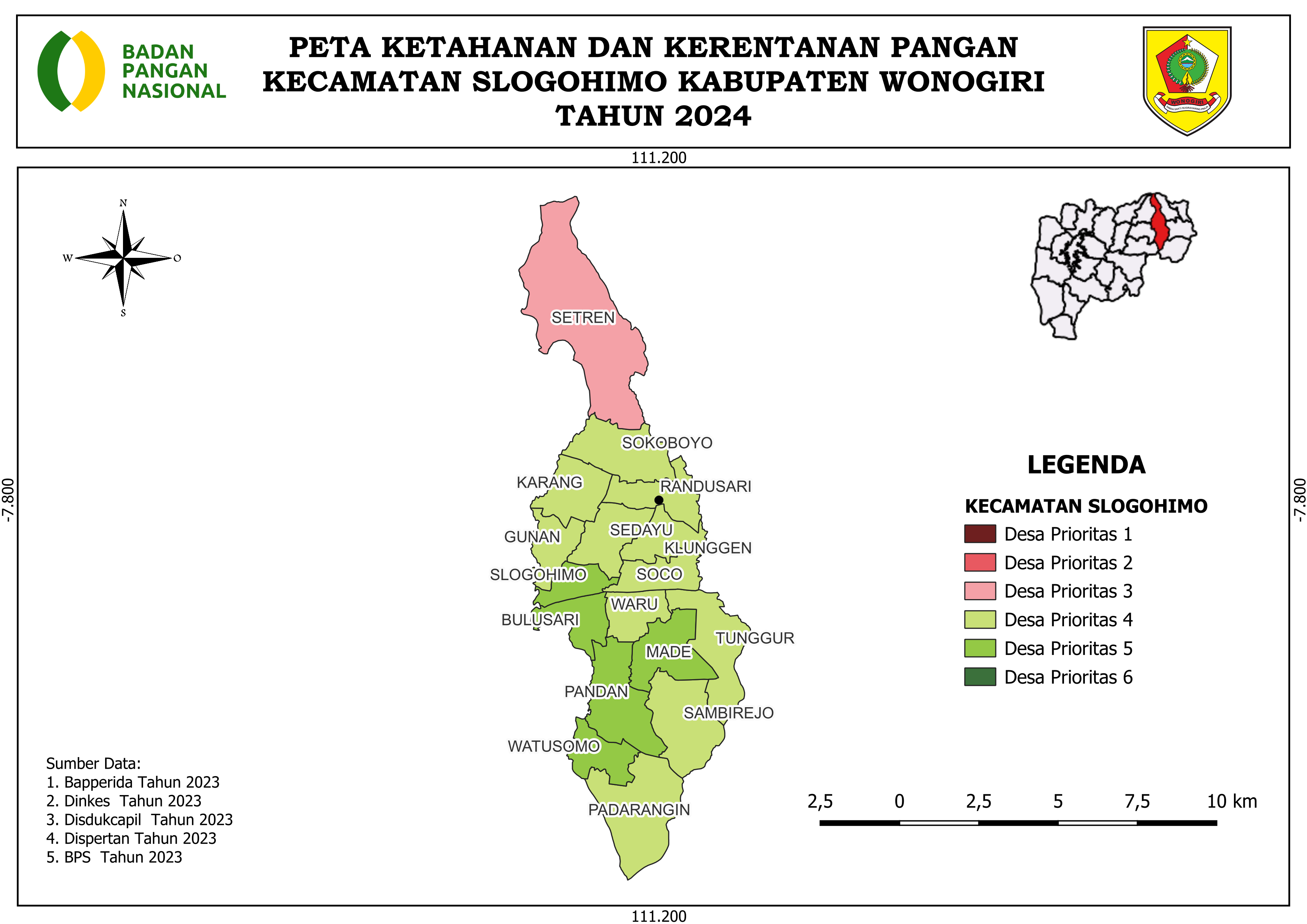 PETA KECAMATAN SLOGOHIMO TAHUN 2024
