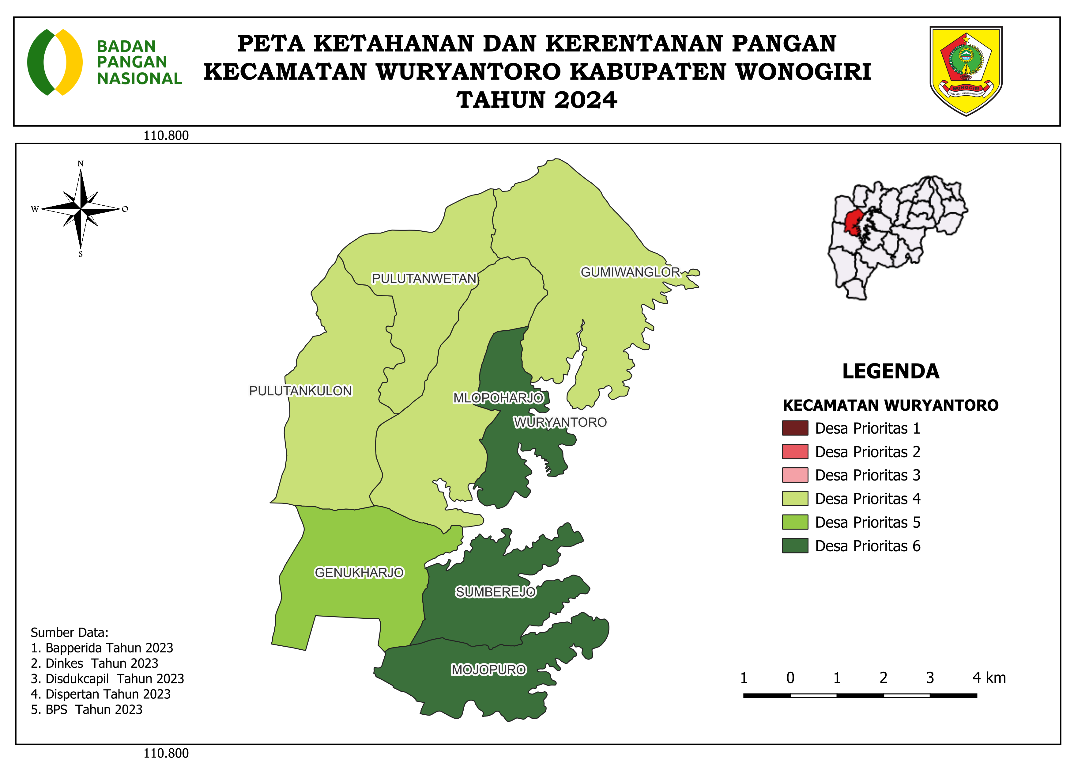 PETA KECAMATAN WURYANTORO TAHUN 2024